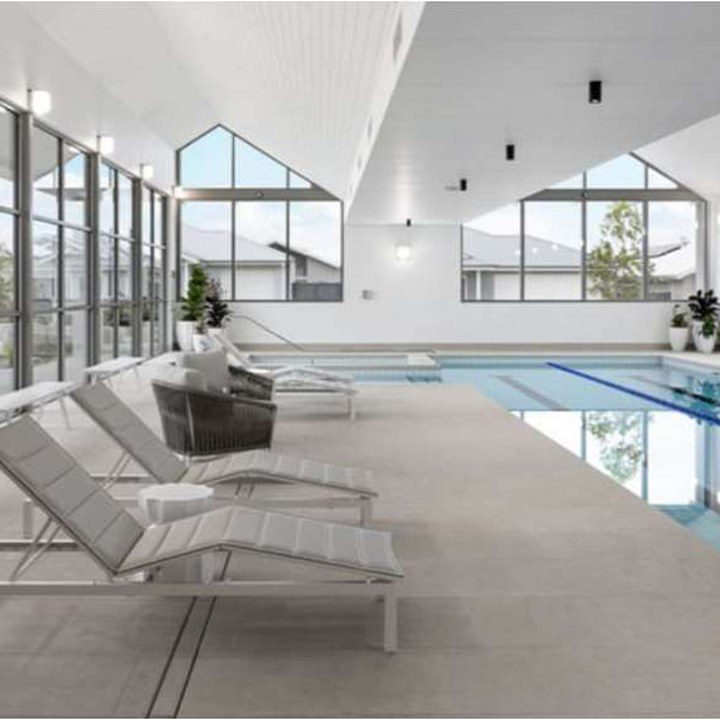 Architect-led indoor wellness centre pool at Parkside Lucas